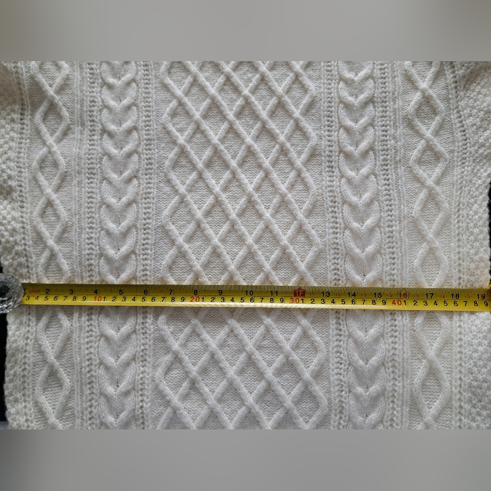 Classic Preppy Knit Sweater in Cream - Picture 8 of 11